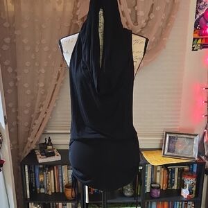 Cinch Cowl Tunic Dress With Sexy Racerback